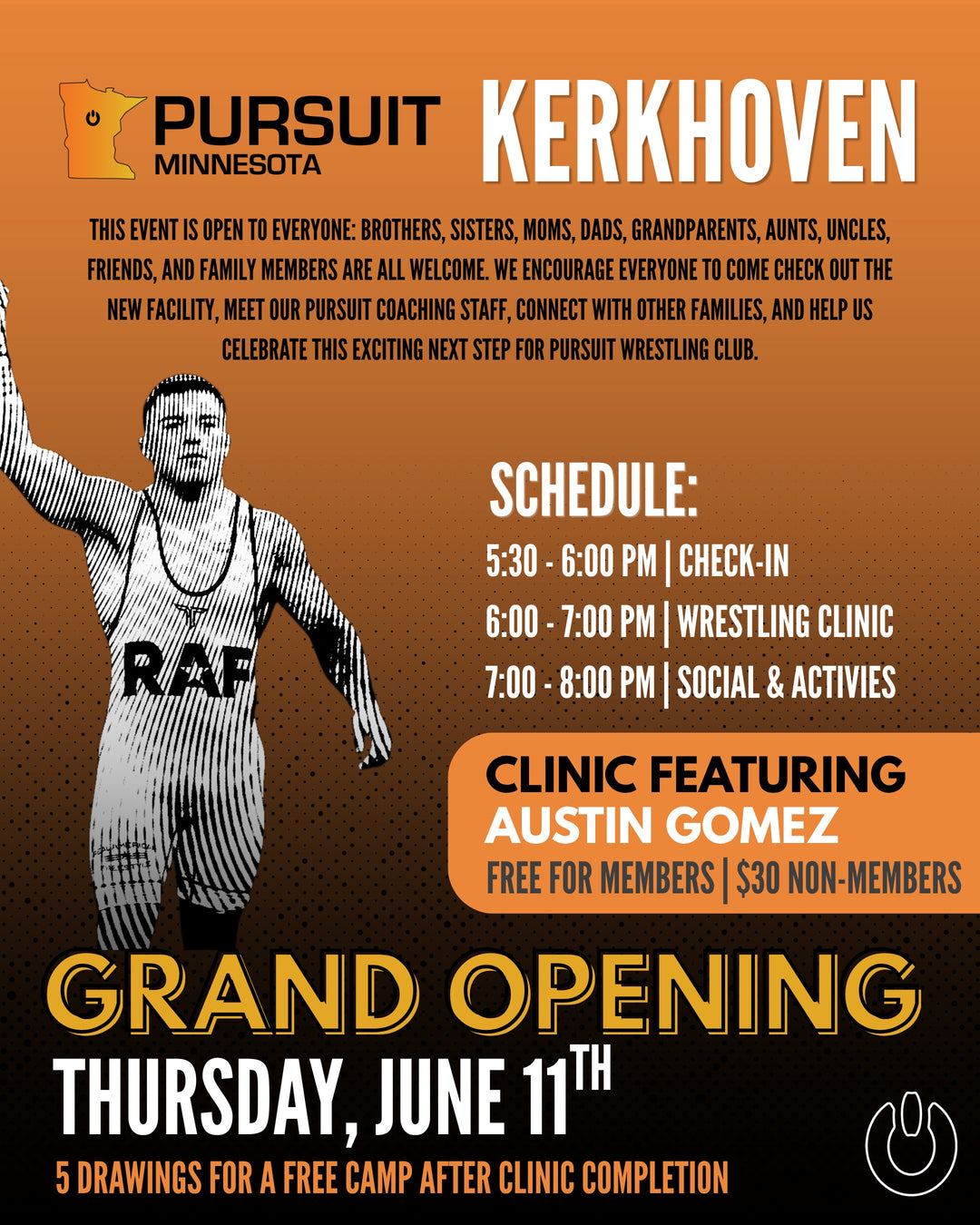 GRAND OPENING EVENT | Austin Gomez  |  June 11th, 2026 (Thursday)  |  Kerkhoven