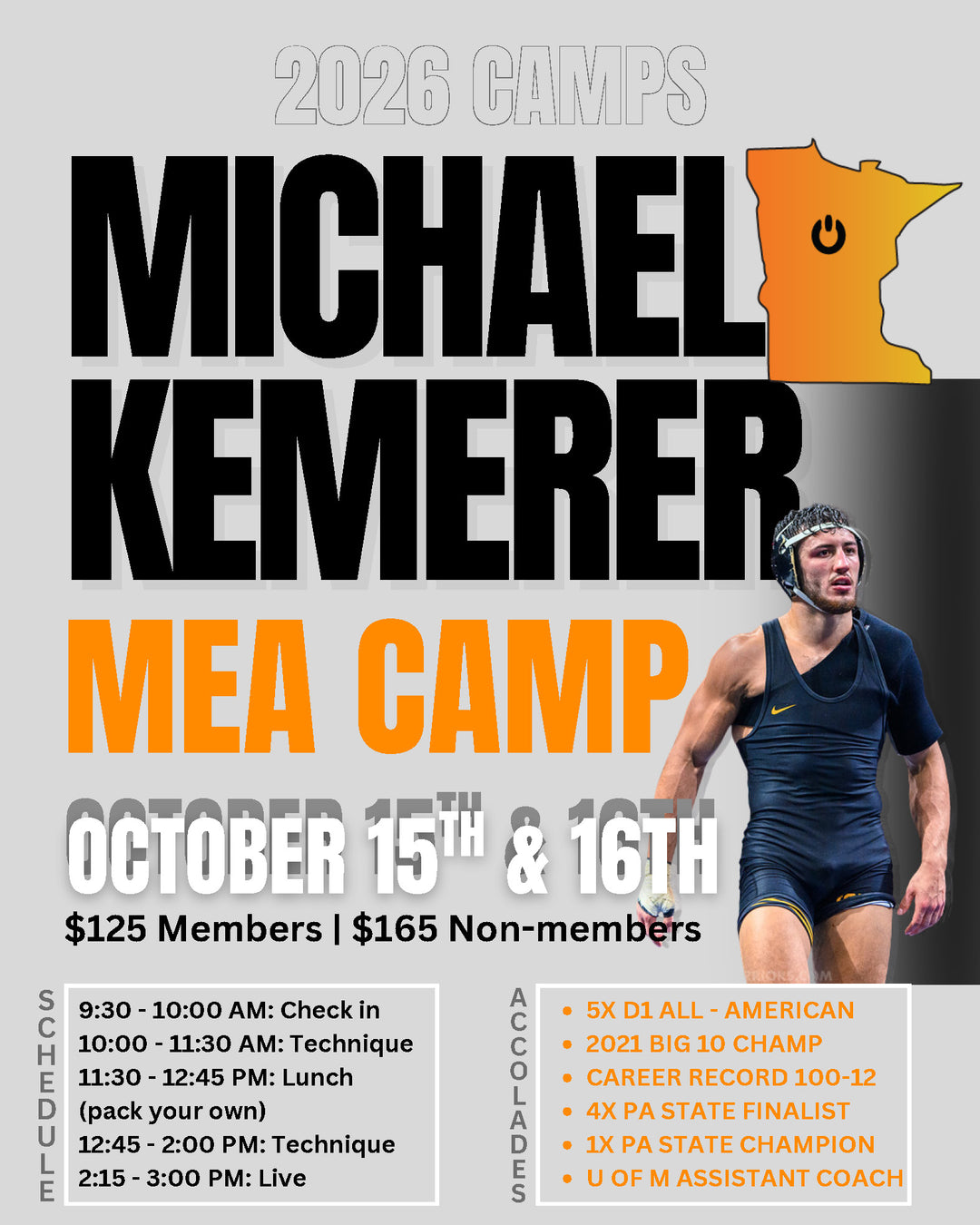 Camp | Michael Kemerer |  October 15th & 16th, 2026 (Thursday+Friday)